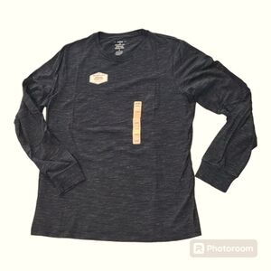 Mens Longsleeve Tee by Urban Pipeline. Color Heathered Black. Size XL NEW